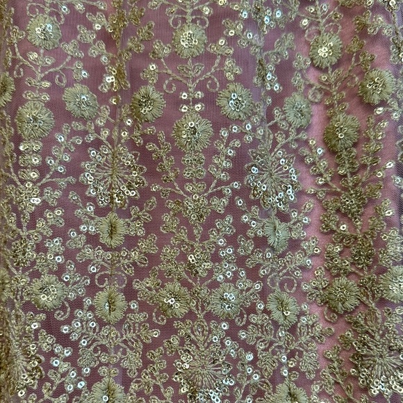 Soft Surroundings Gold Sequin Embellished Maxi Skirt S Party/Evening/Boho - Picture 5 of 5